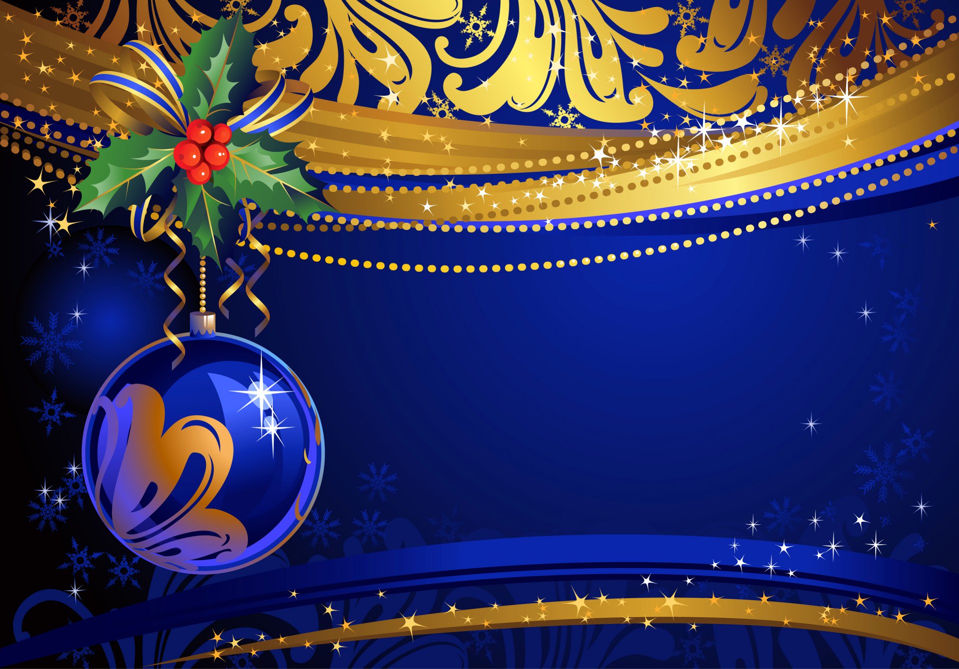 new year christmas ball berries vector