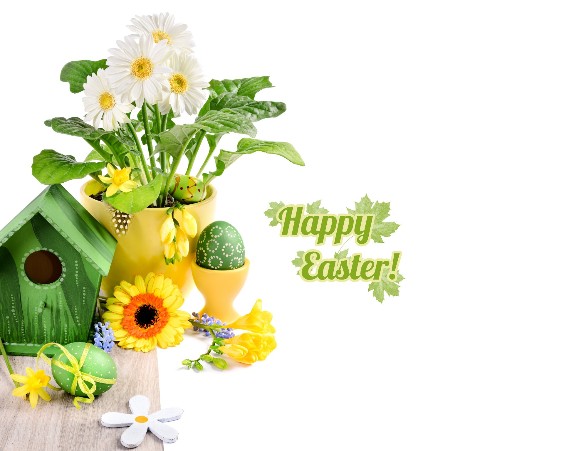 holiday easter gerbera eggs photo