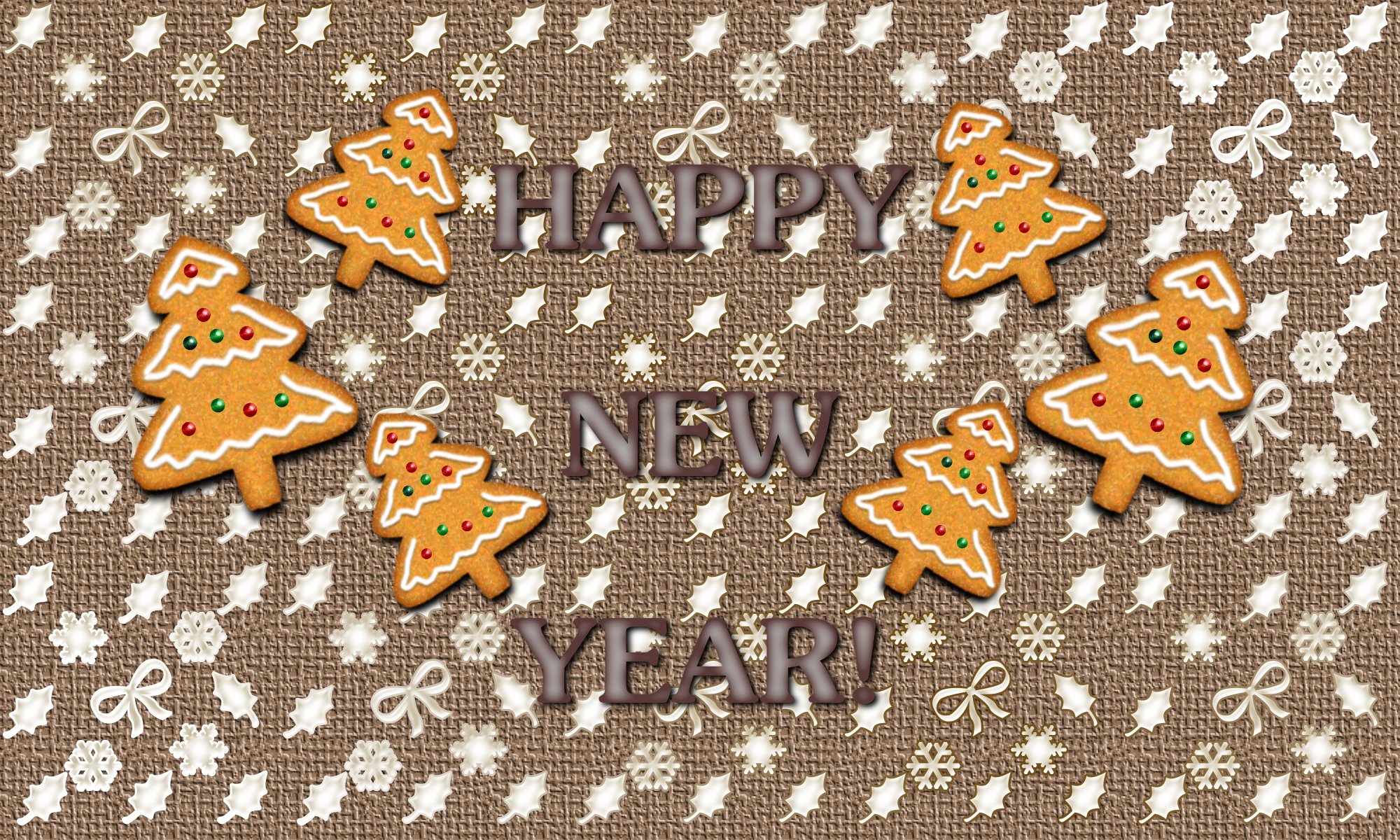 cookies christmas new year snowflakes christmas tree leaf background wallpaper the text