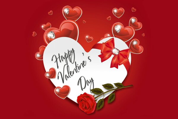 Романтический подарок сердце на день святого Валентина