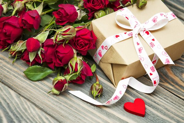 любовь романтический подарок розы букет сердце