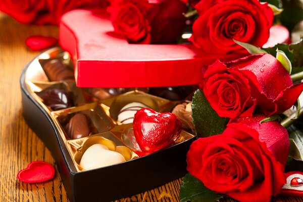 Juego de regalo romántico de dulces de chocolate