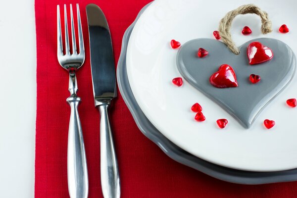 Romantic serving for Valentine s Day