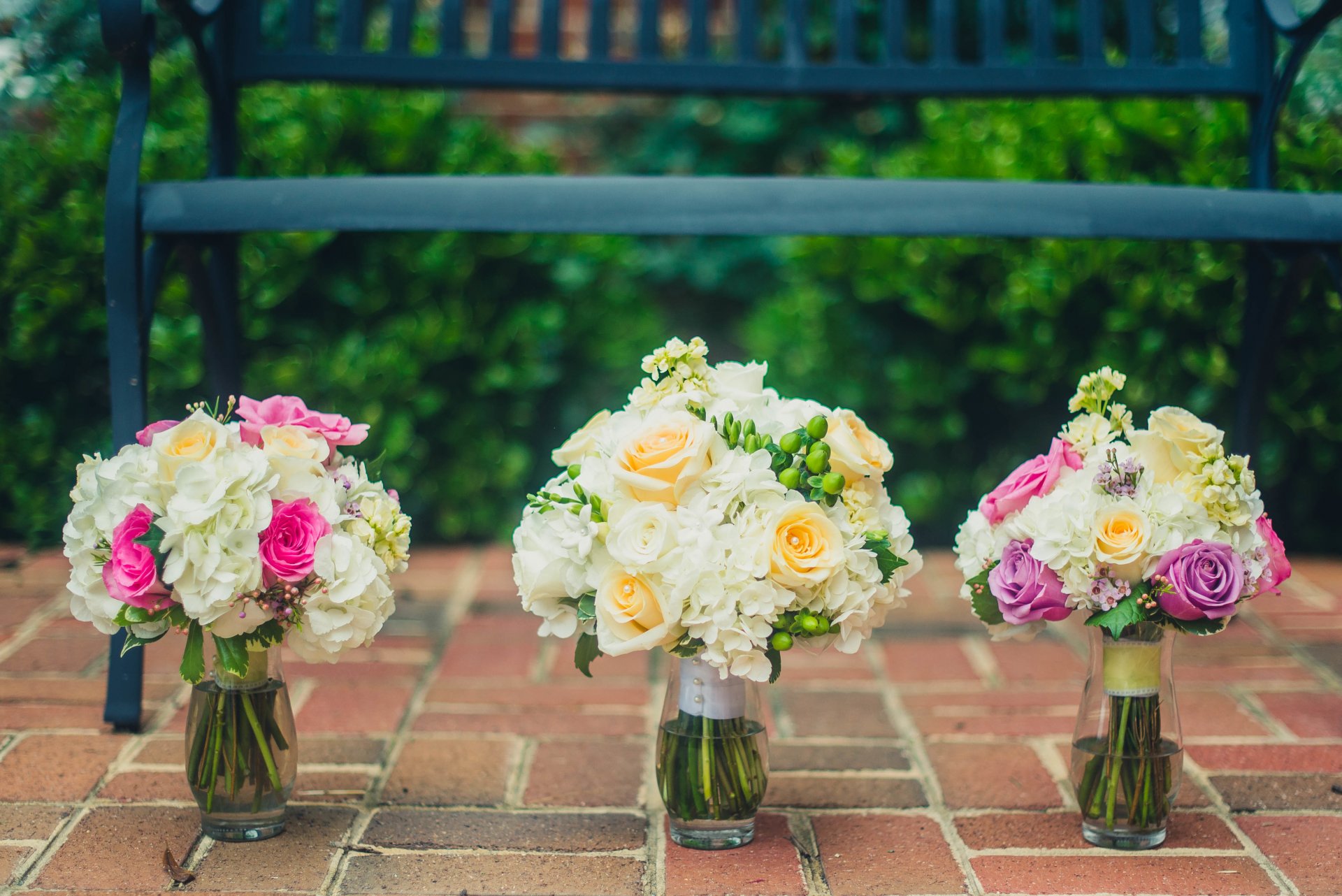 ramo boda flores rosas jarrones