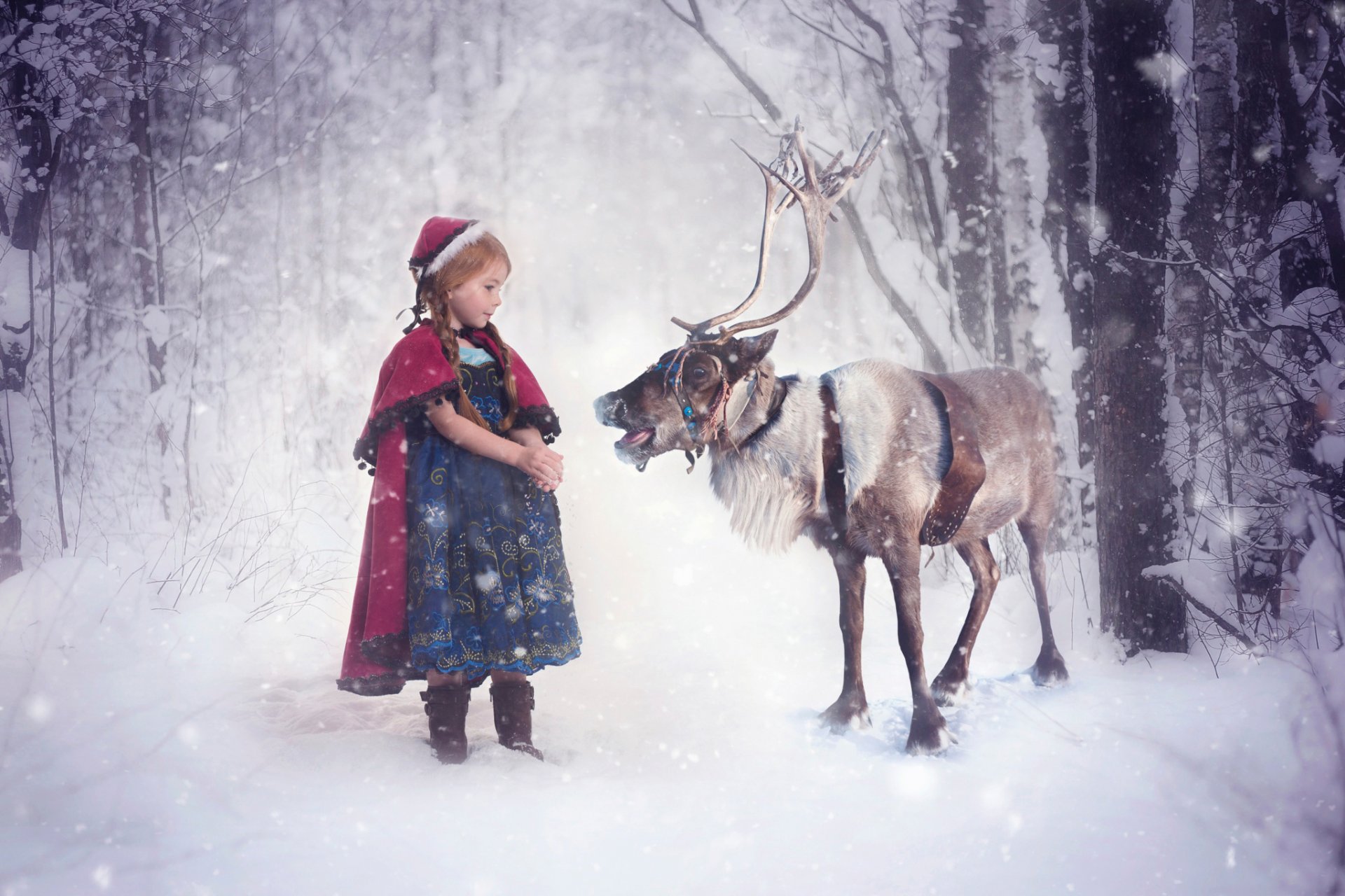 ruhe anna und sven mädchen hirsch