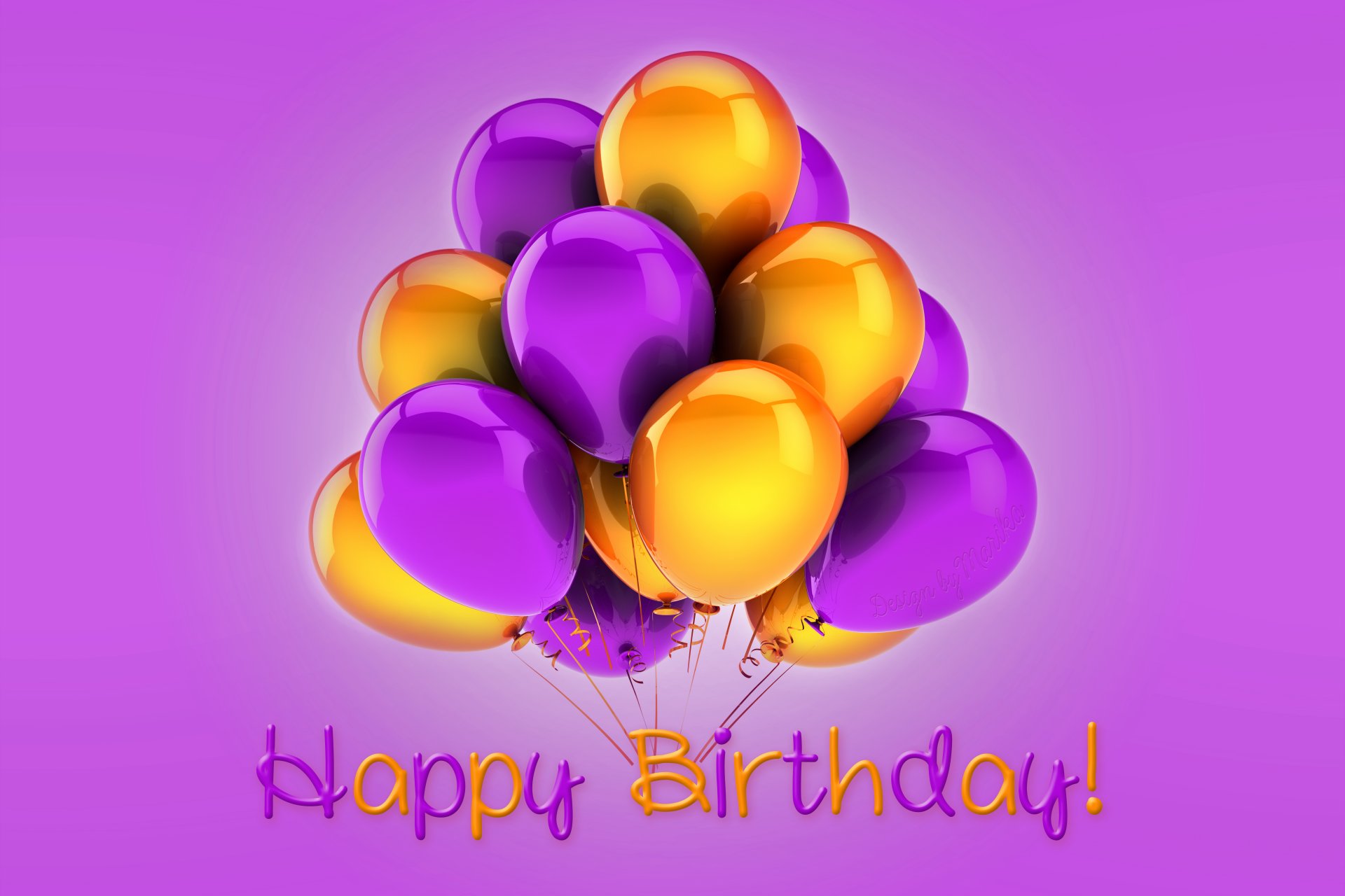 feliz cumpleaños colorido globos diseño de marica globos cumpleaños