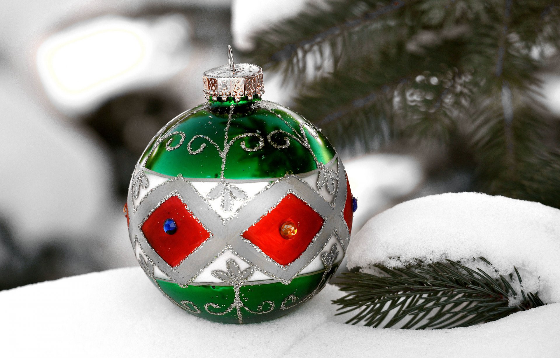 christmas tree snow ball decoration new year christma