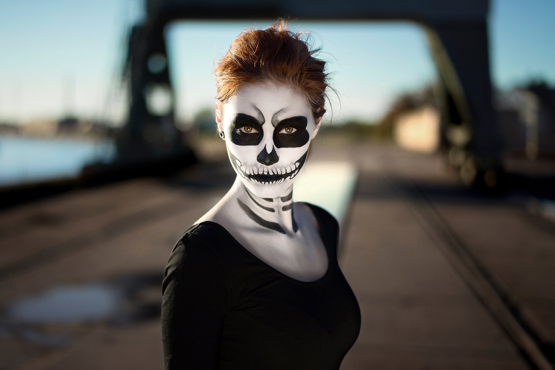 halloween portrait maquillage