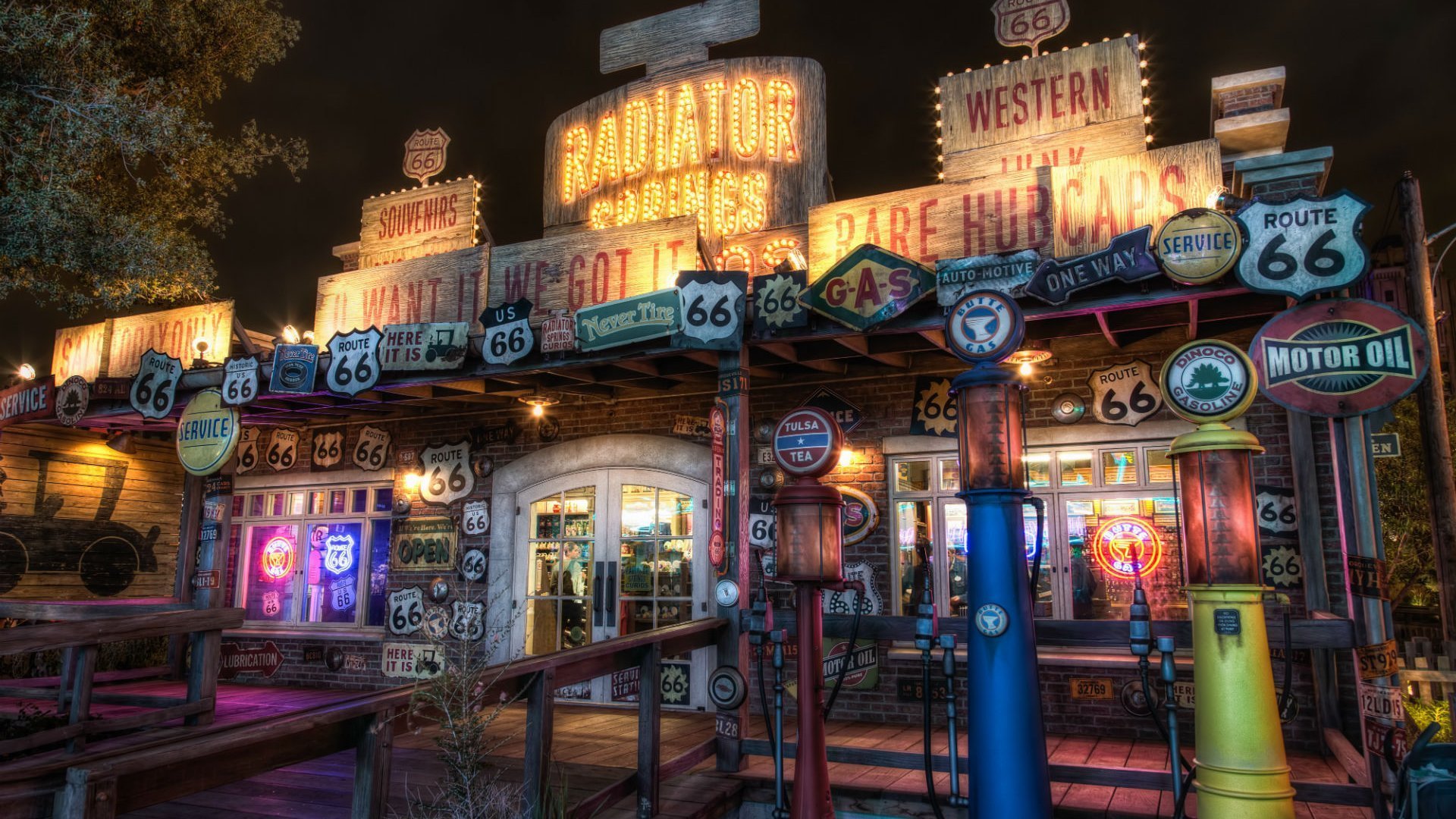 парки сша калифорния 666 подсознательное сообщение службы диснейленд route66 ночь