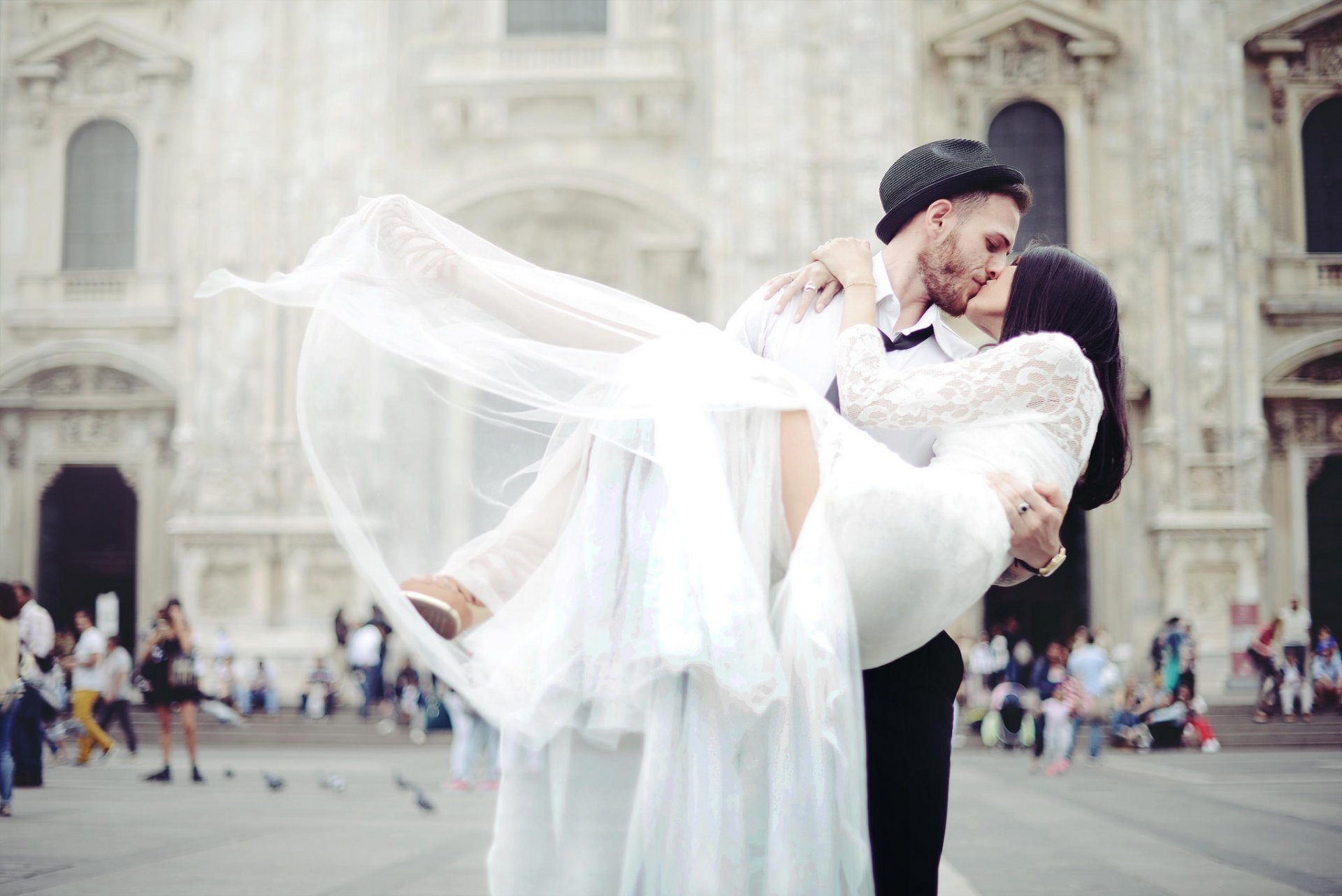 hochzeit liebhaber bräutigam braut kleid hut