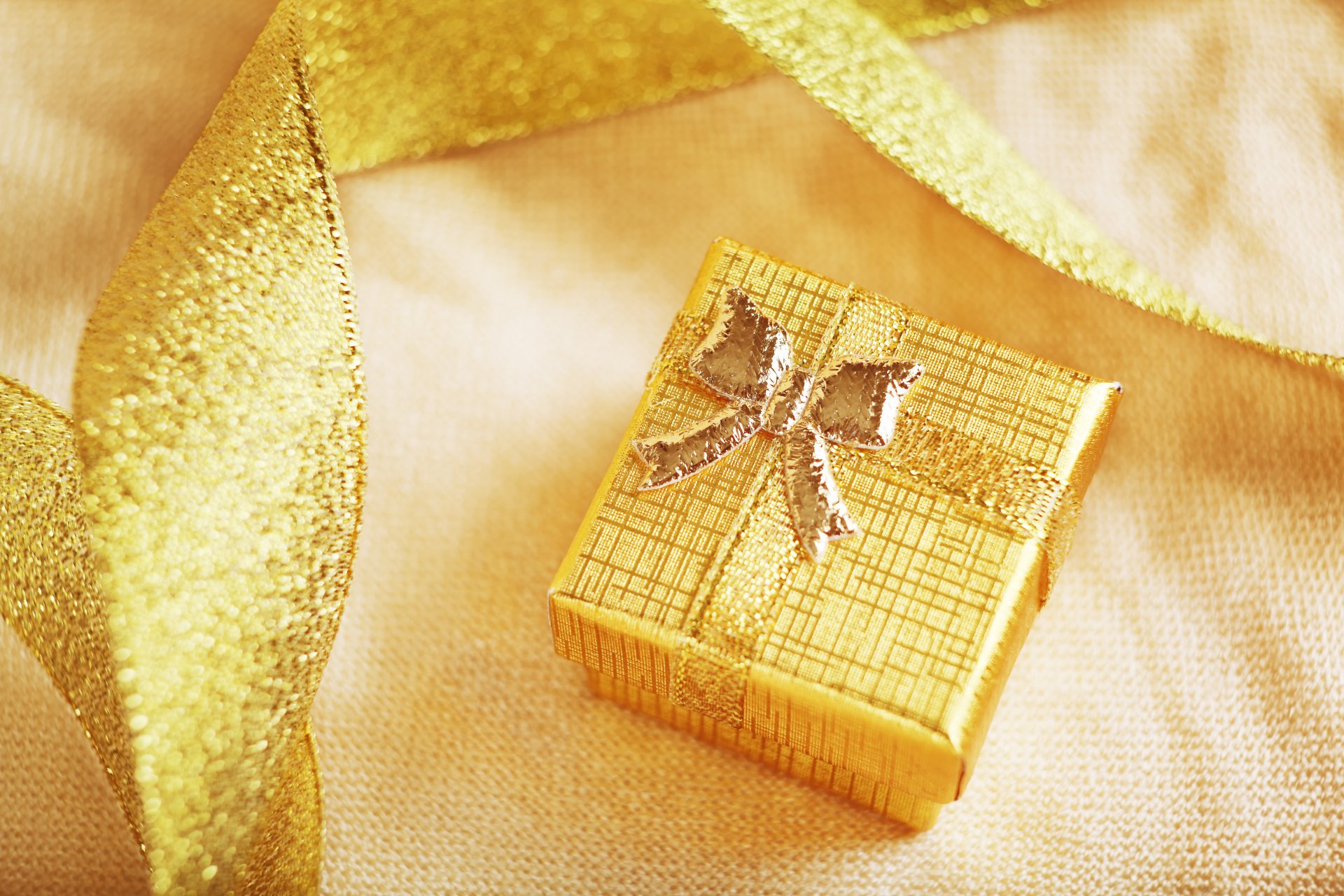 gift box box gold ribbon holiday winter new year christma