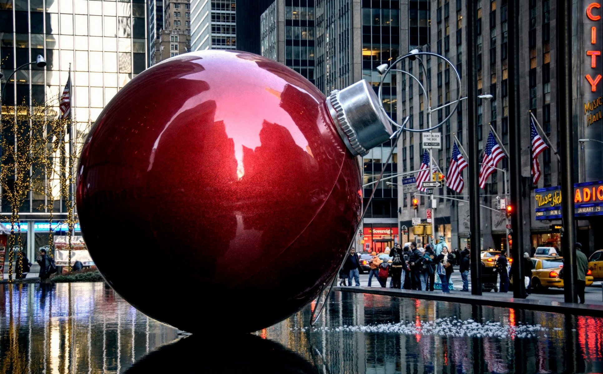 decoraciones de navidad nueva york globo navidad