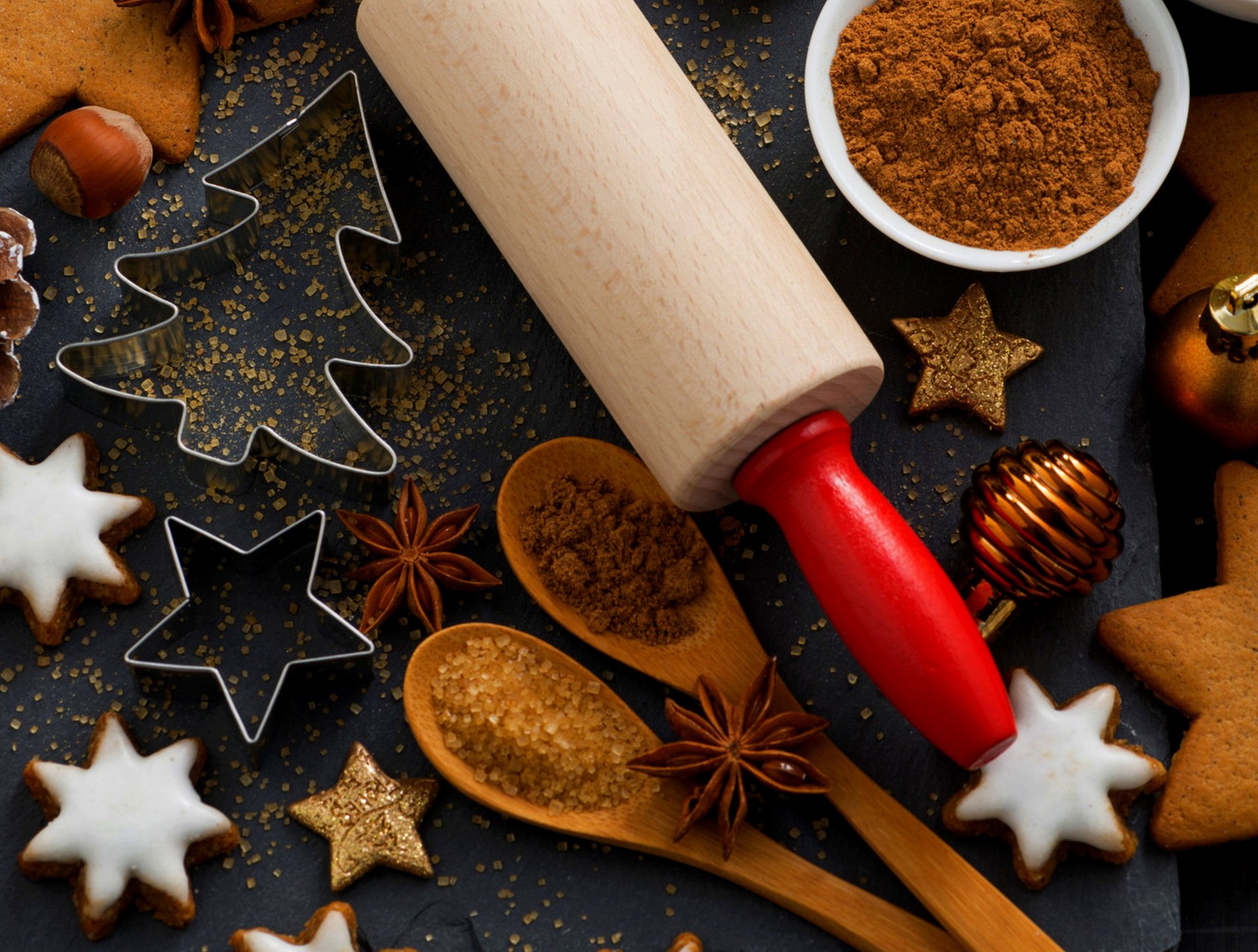 vacances cacao sucre noisette noël nouvel an dessert sucré nourriture biscuits nourriture vacances joyeux noël bonne année noisette