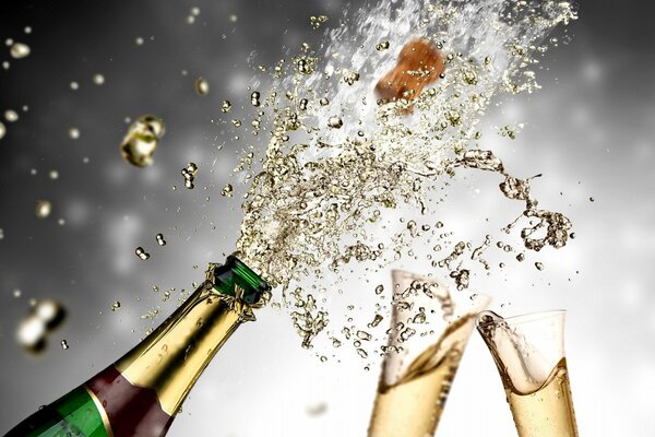 Genieße den Moment. Ein Spritzer Champagner