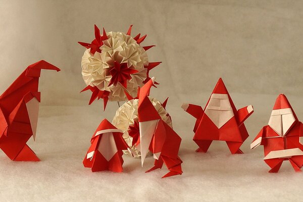 Świąteczne zabawki origami