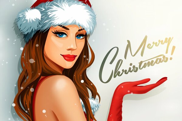 Chica en traje de año nuevo vector