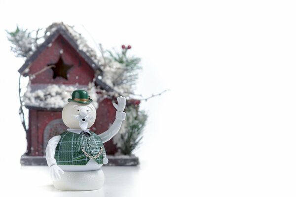 Jouets de Noël sur fond blanc