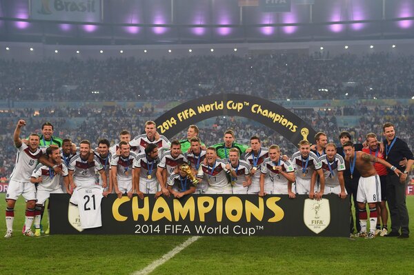 La joie de la victoire de l équipe d Allemagne de football