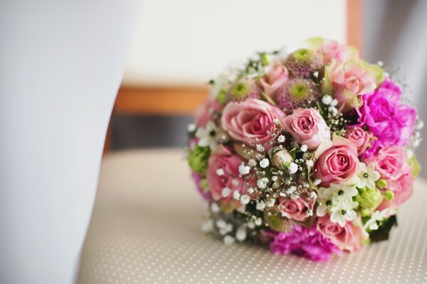 Bouquet da sposa rosa rosa