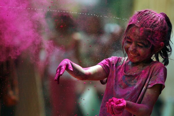 Festival dei colori di colori e divertimento