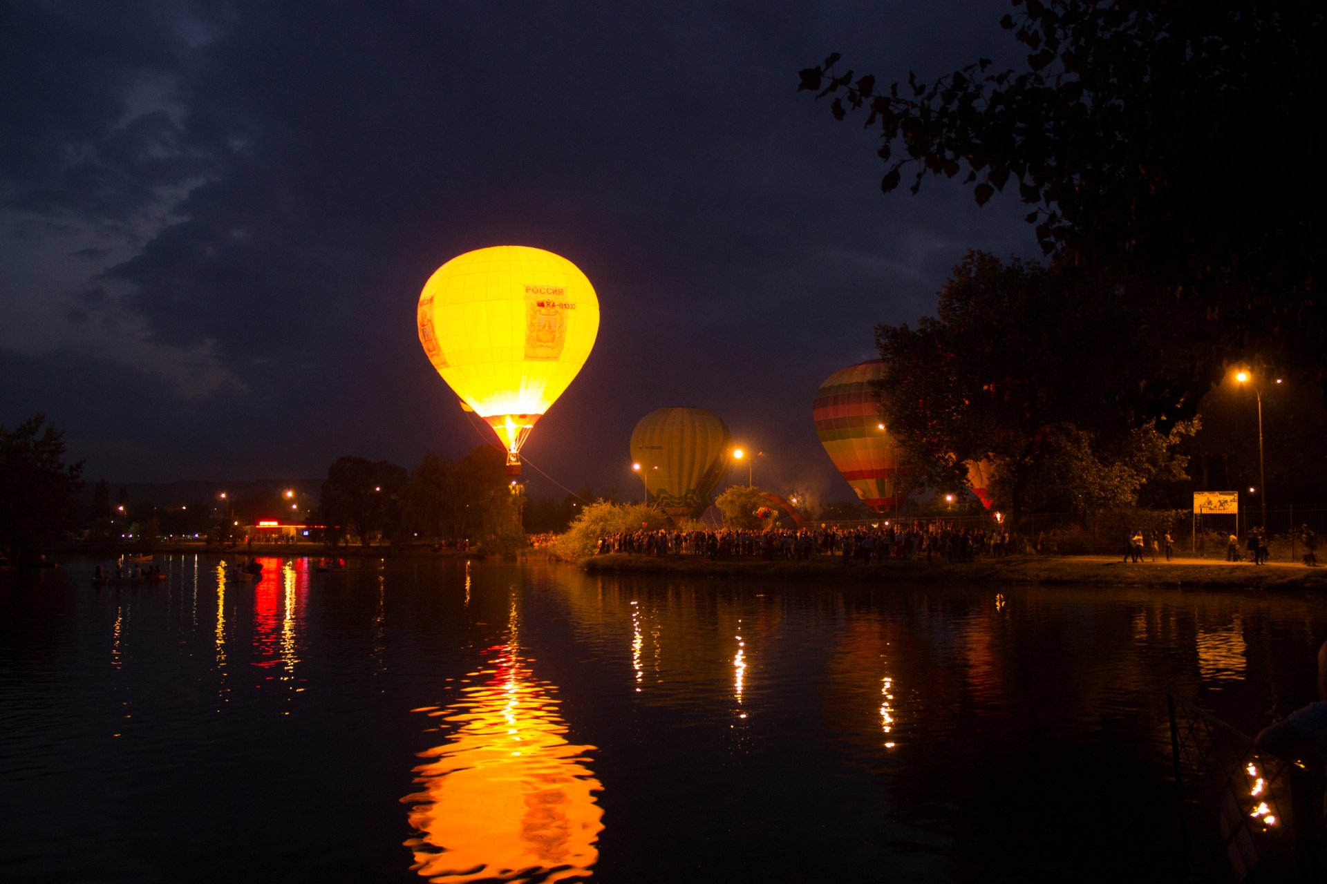 nacht luftballons pjatigorsk see urlaub luftfahrt