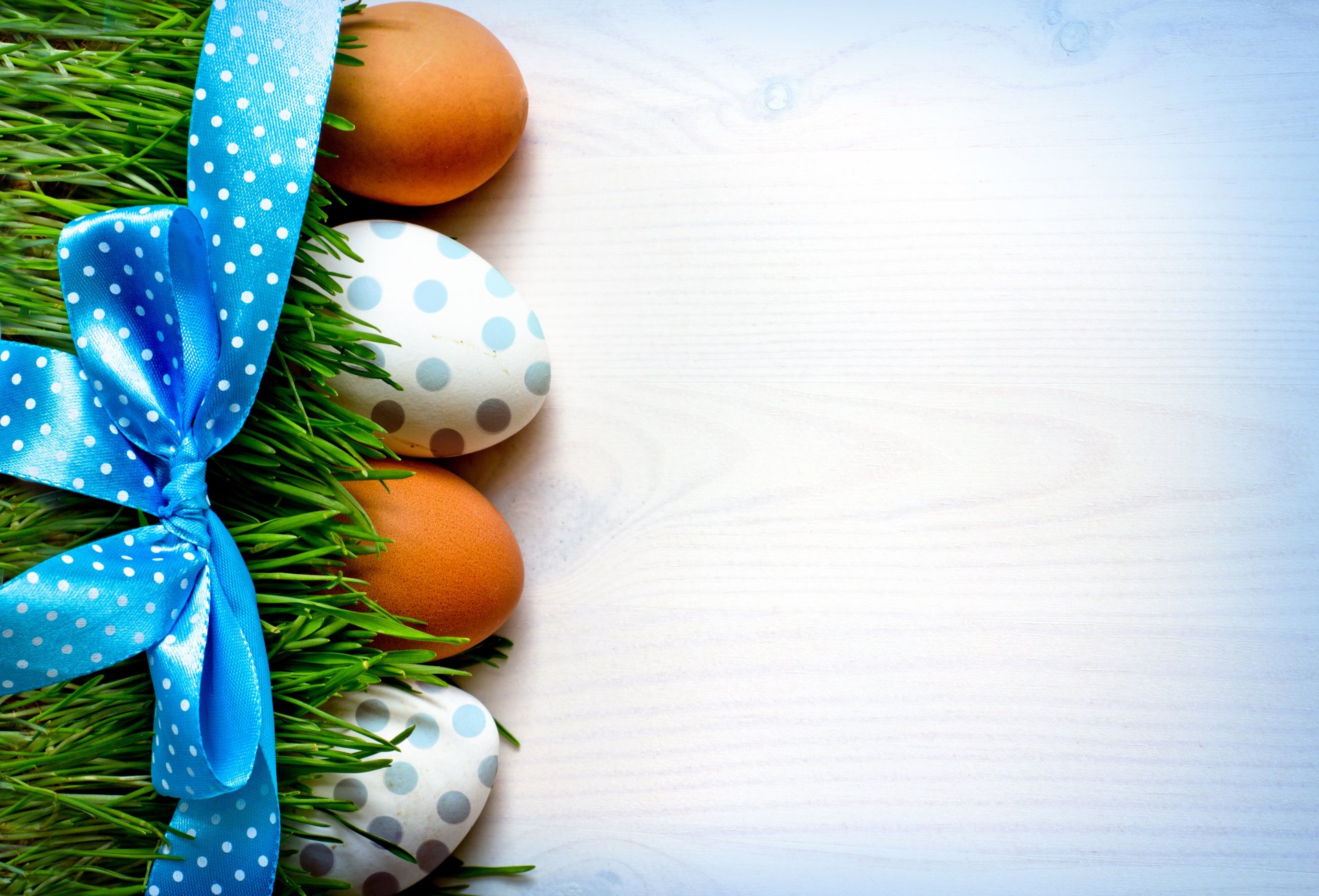 holiday easter grass eggs belt bow background