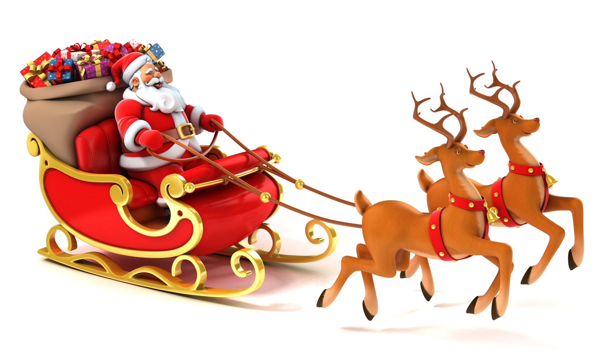 new year merry christmas sleigh reindeer vector art santa claus is coming gifts 3d merry christmas santa s sleigh vector art santa claus is coming