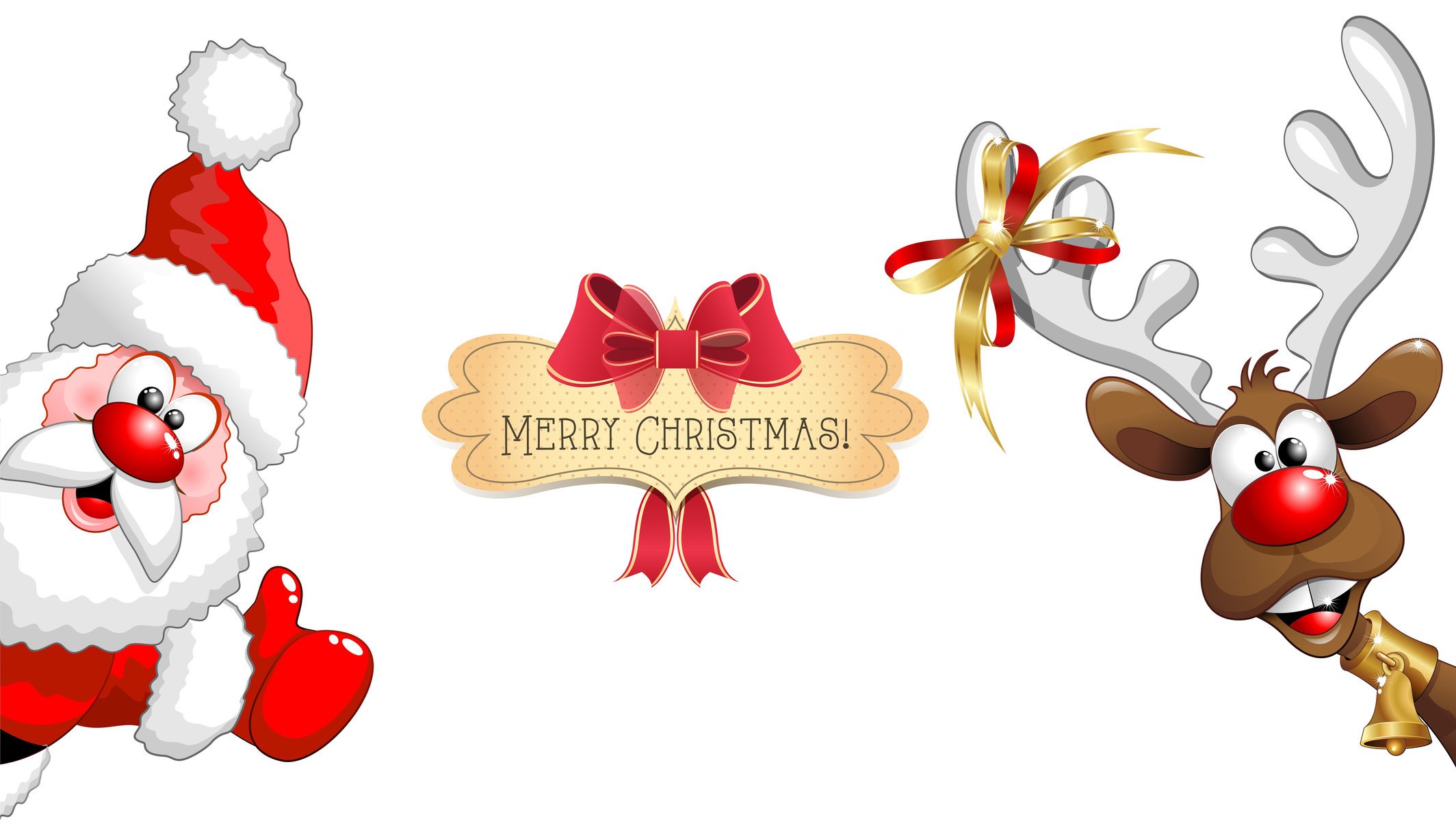 anta claus merry christmas new year reindeer funny santa claus merry christmas new year reindeer