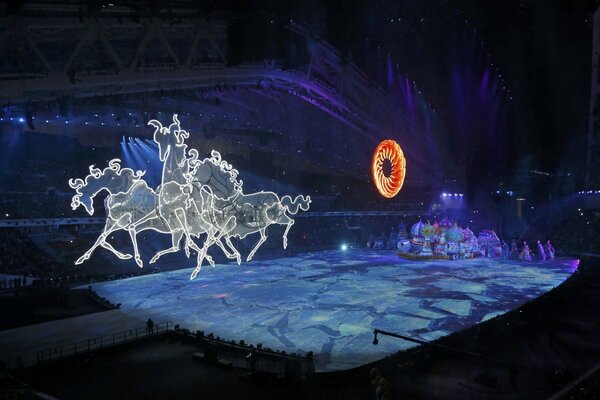 Photo de la cérémonie d ouverture des jeux olympiques d hiver