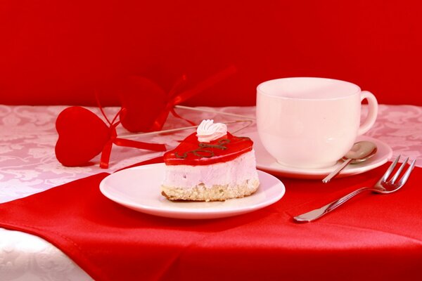 Composizione torta per San Valentino