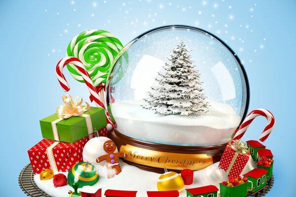 Волшебный шар на Рождество и детские подарки