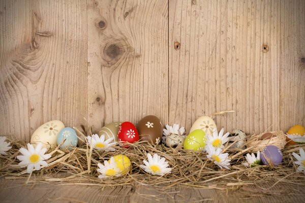 Easter eggs in exchange with flowers