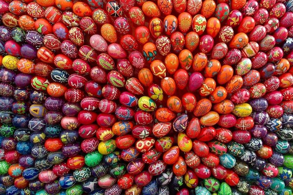 Hermosa pintura de huevos de Pascua