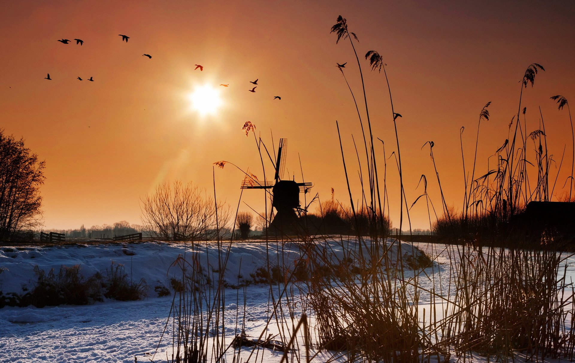 moulin canal paysage