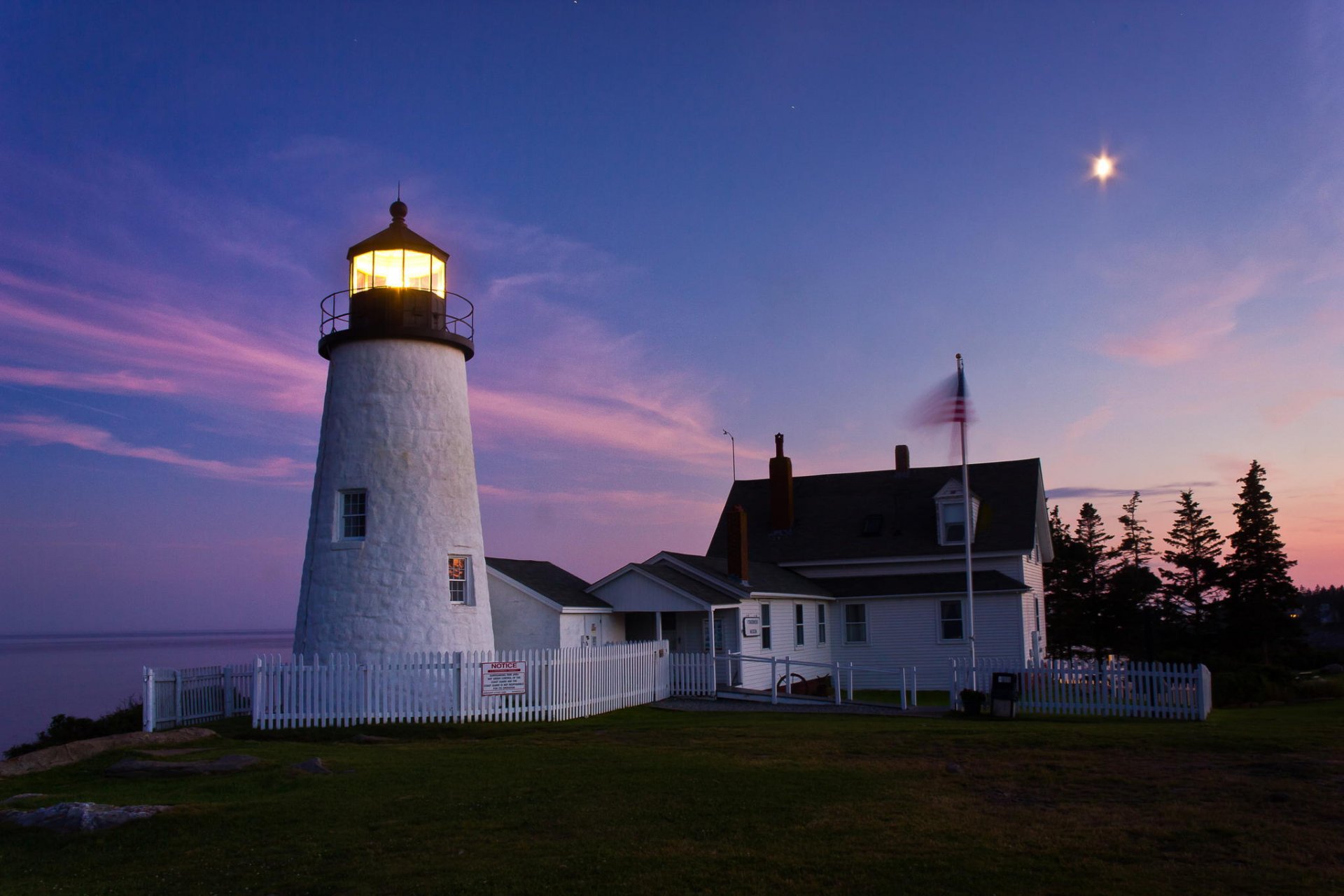 lighthouse building landscape sunset