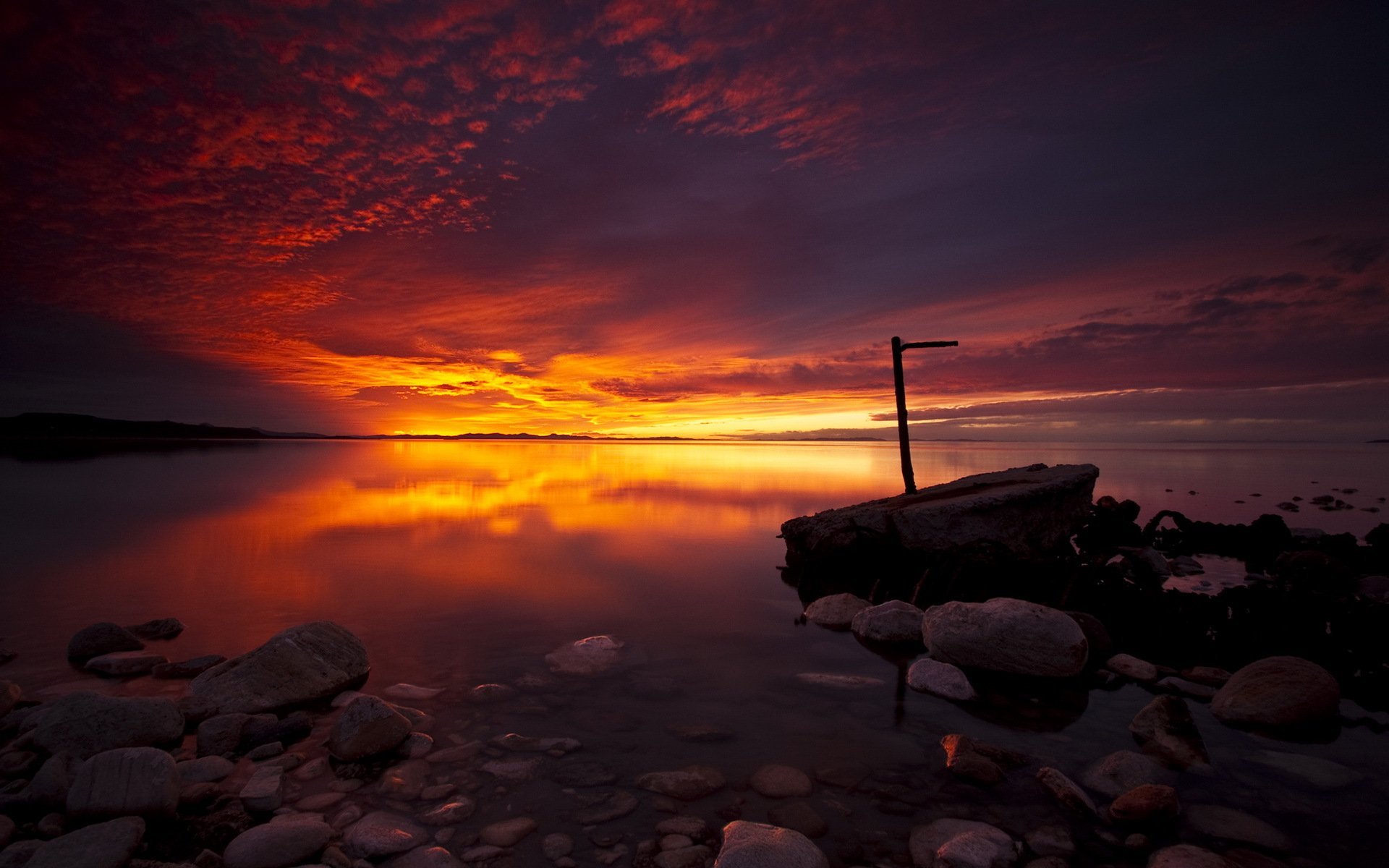 antelope island sunset utah stat park