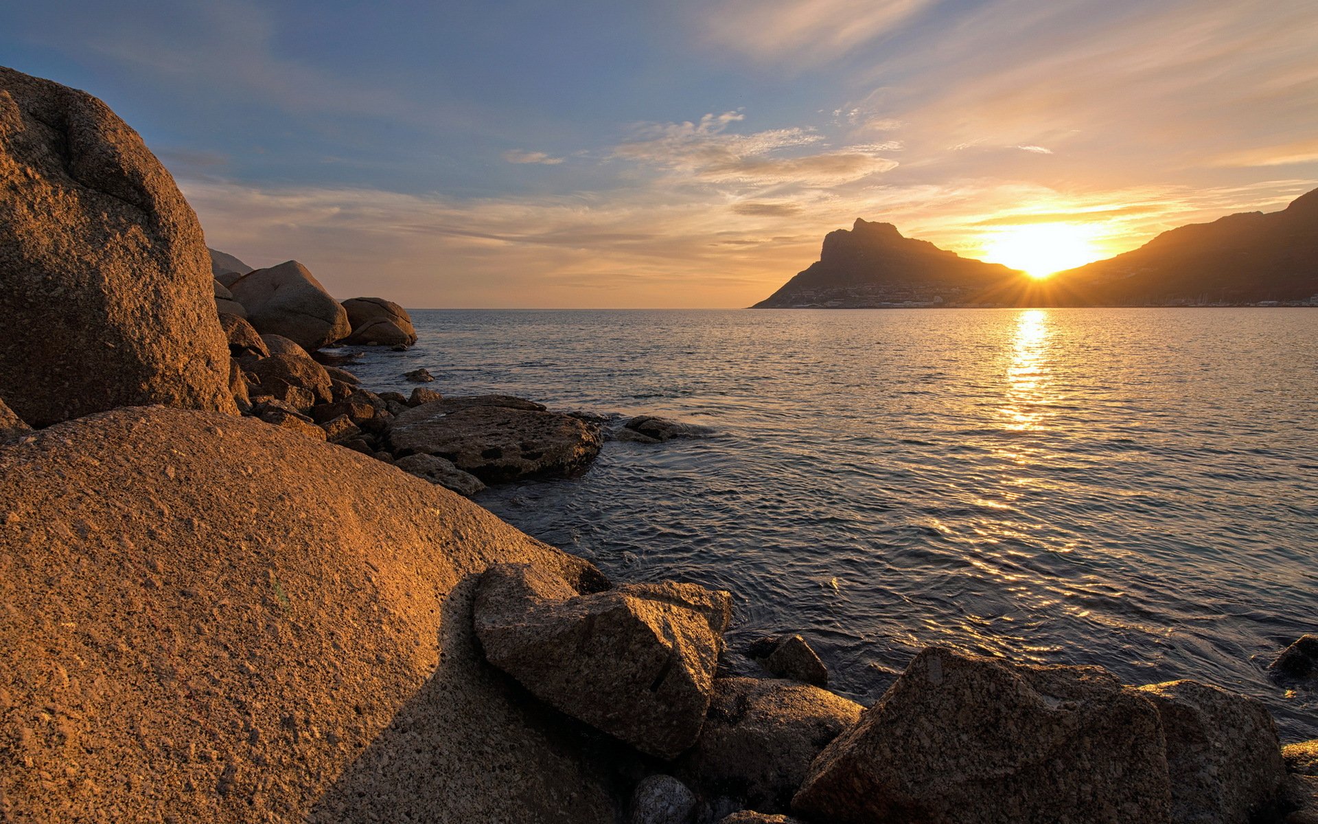 coucher de soleil mer paysage