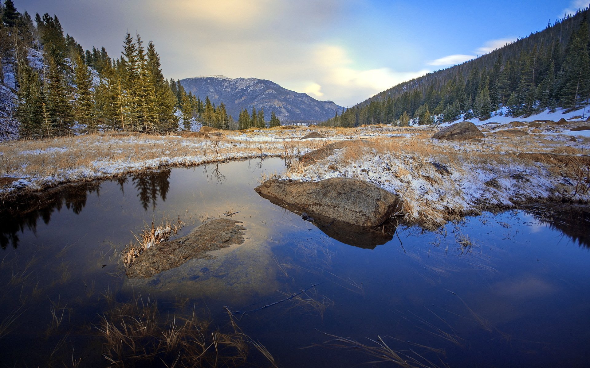 lac montagnes paysage