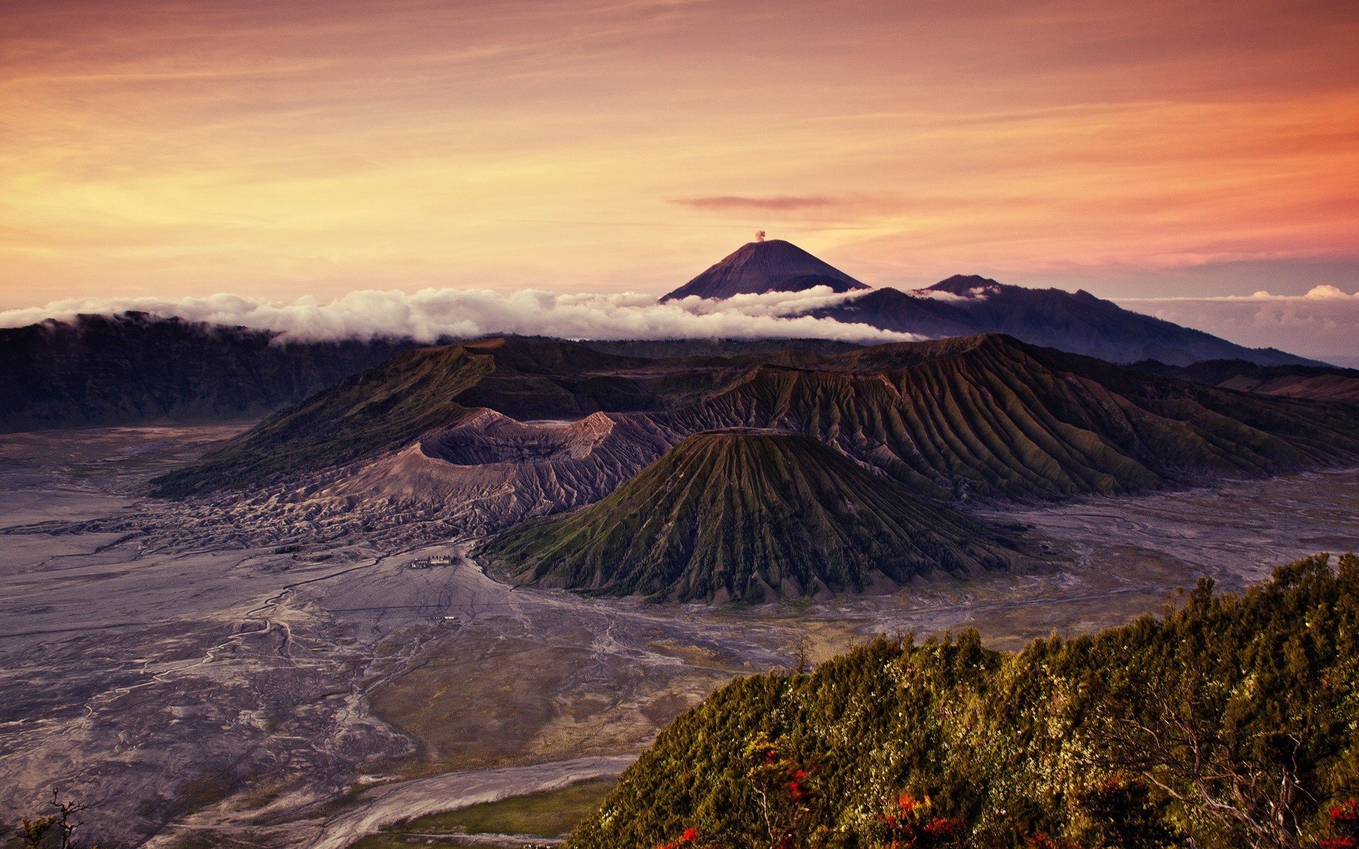 landschaft vulkane indonesien berg bromo natur foto