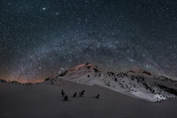 Via Lattea neve montagne