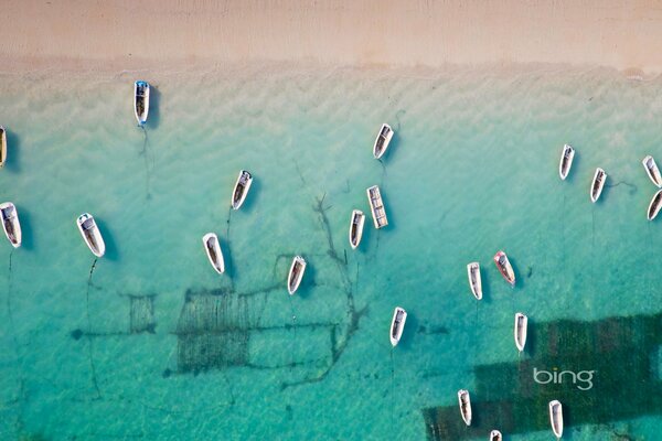 Bilder von Bali: Boote im Meer