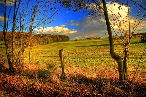 Klares, sonniges, herbstliches Wetter