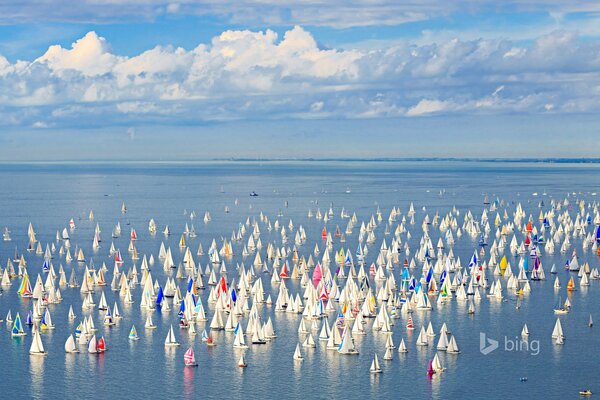 Italy and its sea sky yacht sail