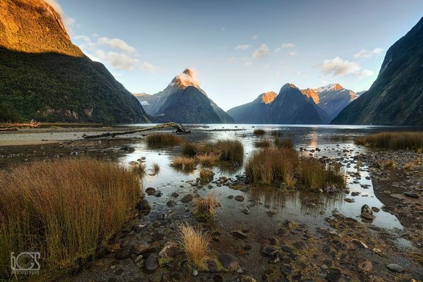 Parque nacional de Fiordland En nueva Zelanda