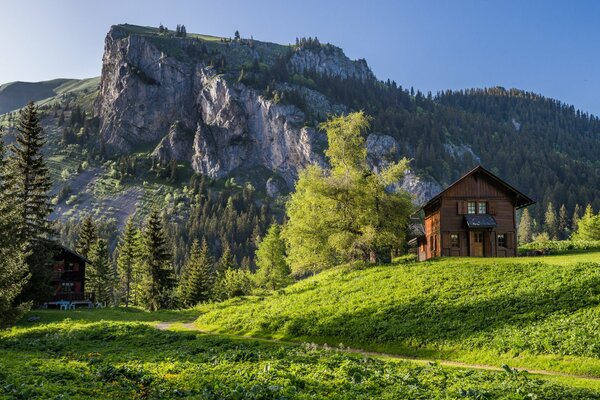 In the mountains, the houses are especially cozy