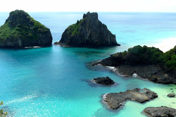 Belle photo des îles dans la lagune