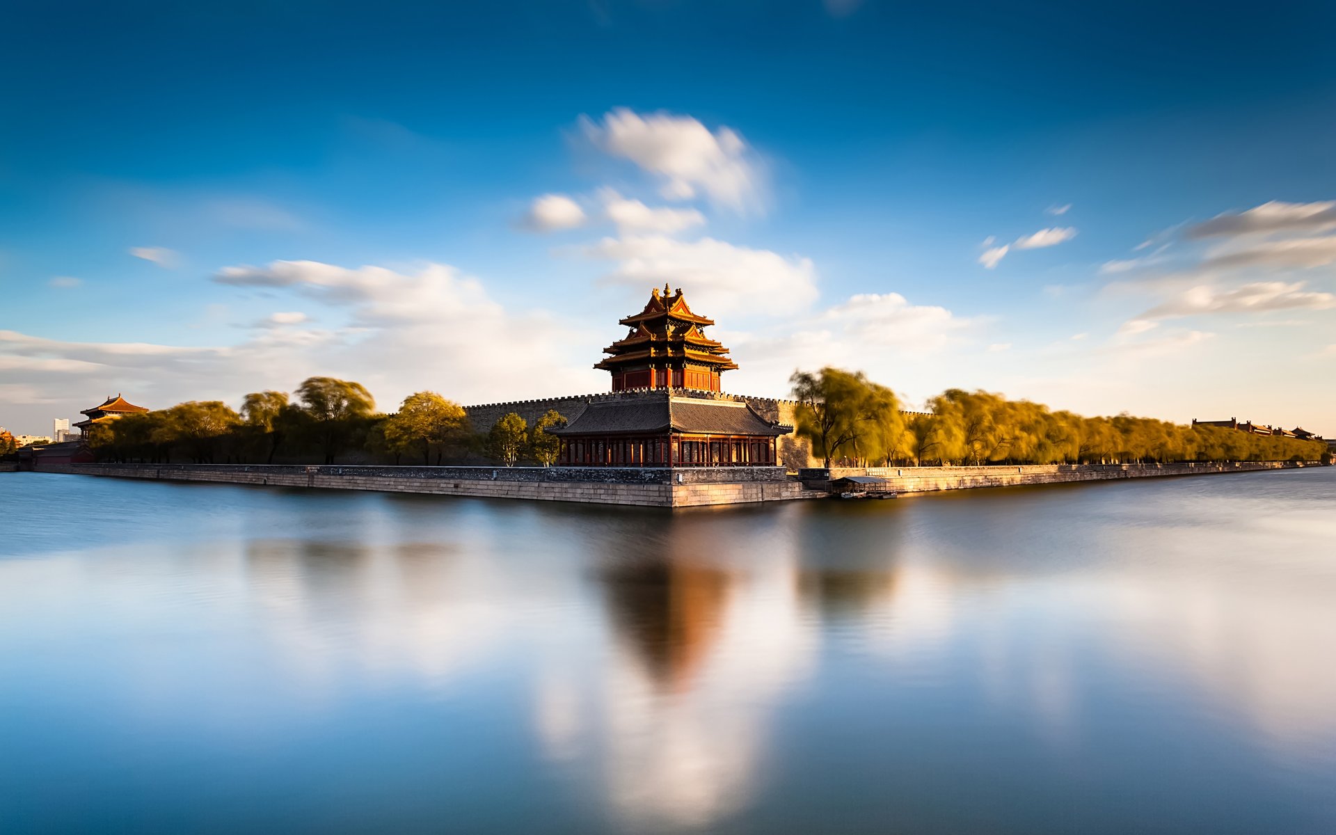 pékin cité interdite fossé chine rivière architecture