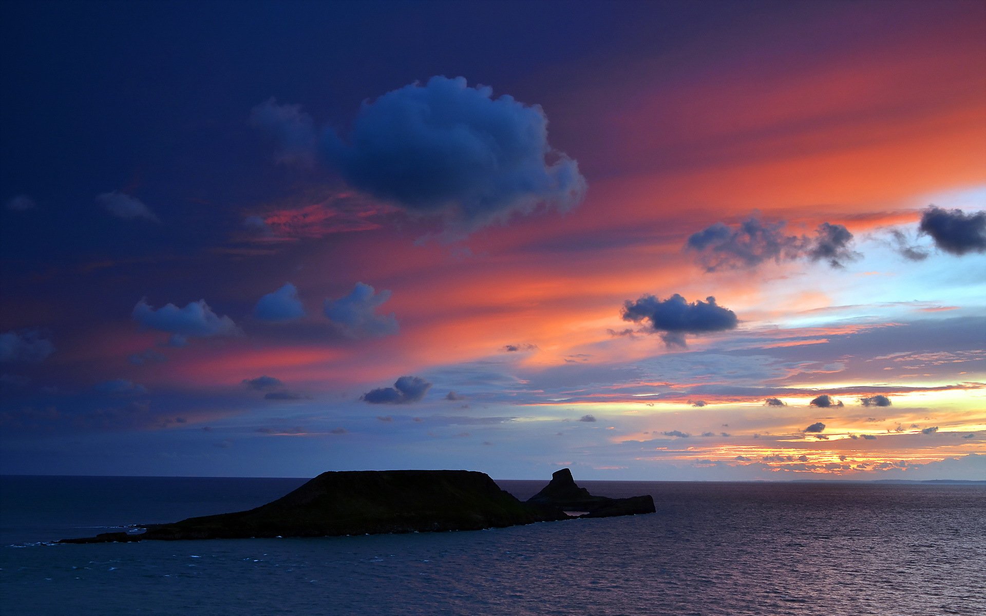 sonnenuntergang meer landschaft