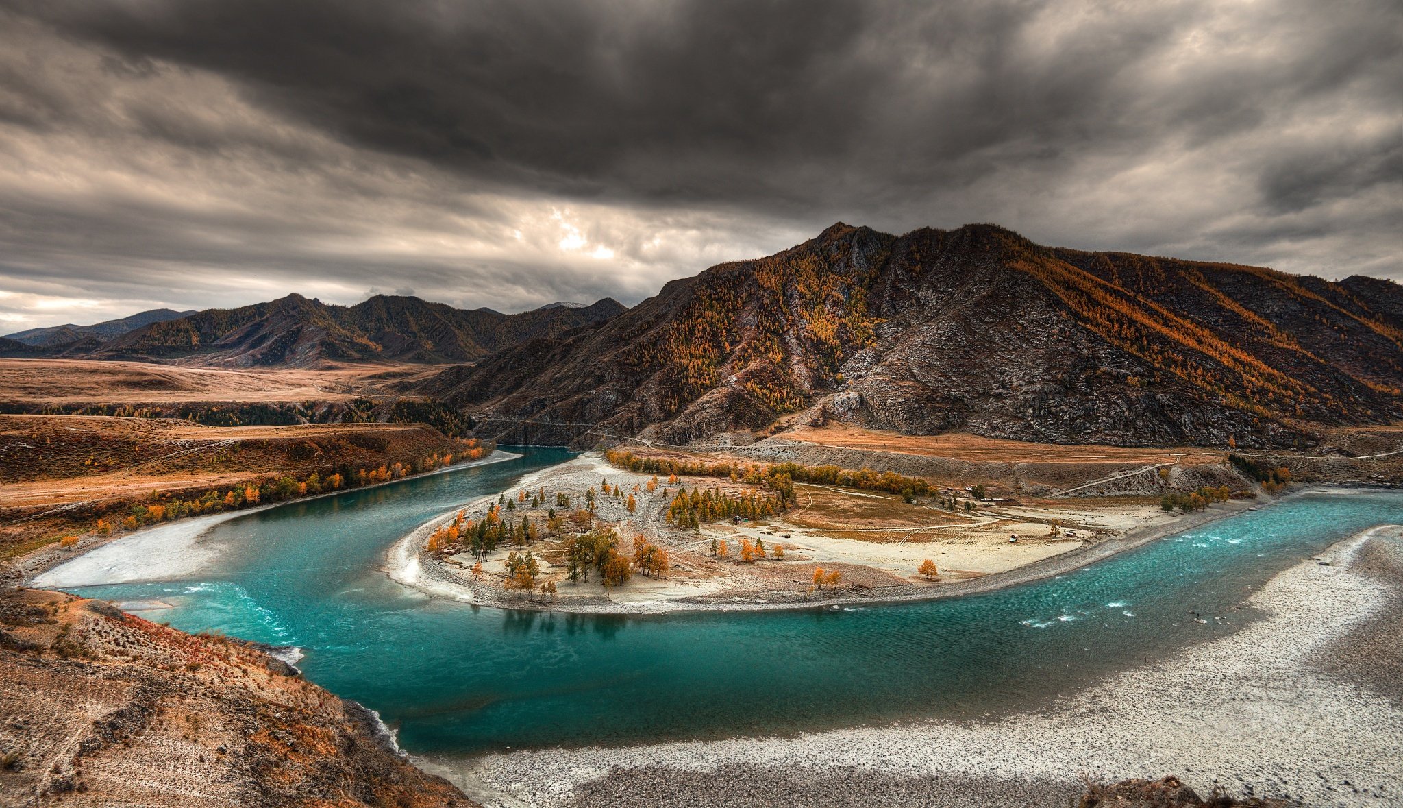 altai die verschmelzung von chui katuni berge herbst ed gordeev