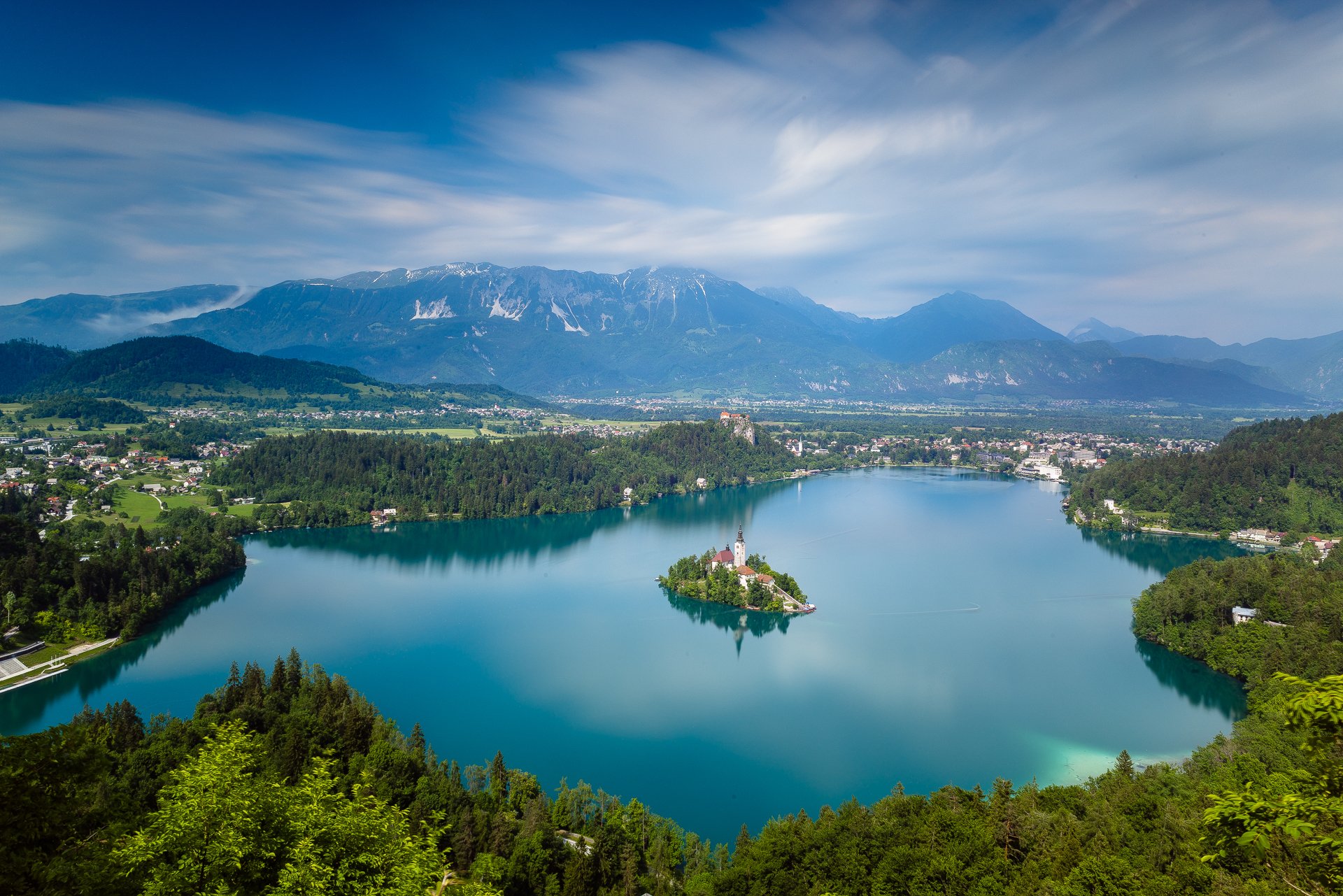 lake bled slovenia pokljuka lake bled mariinsky church mountains island lake church panorama